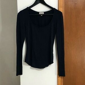 Chic Black Long Sleeve Women's Top